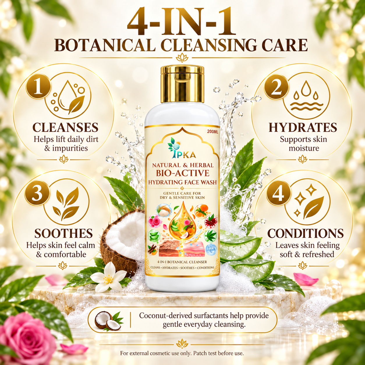 Natural & Herbal Bio-Active Hydrating Face Wash