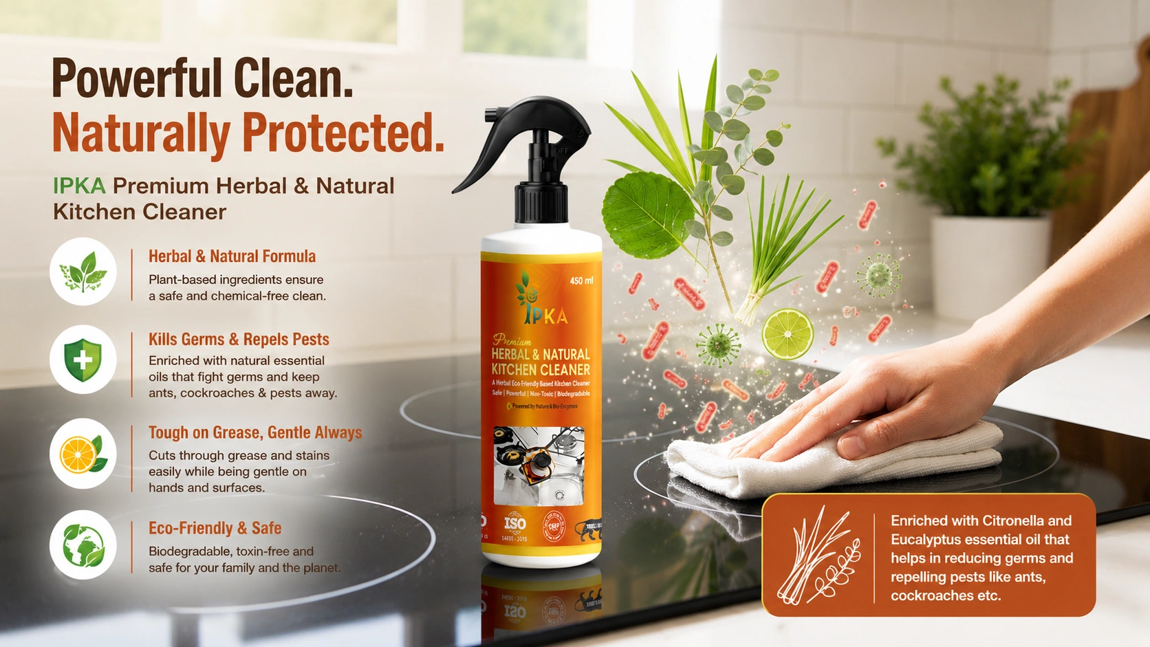 Natural & Herbal Kitchen Cleaner (450 ml)