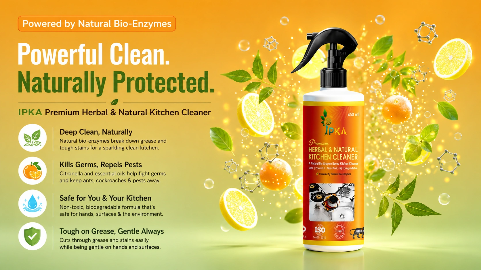 Natural & Herbal Kitchen Cleaner (450 ml)