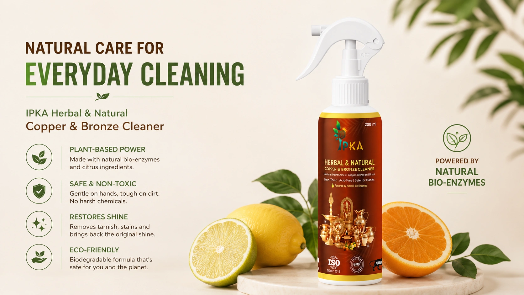 NATURAL AND HERBAL COPPER & BRASS CLEANER
