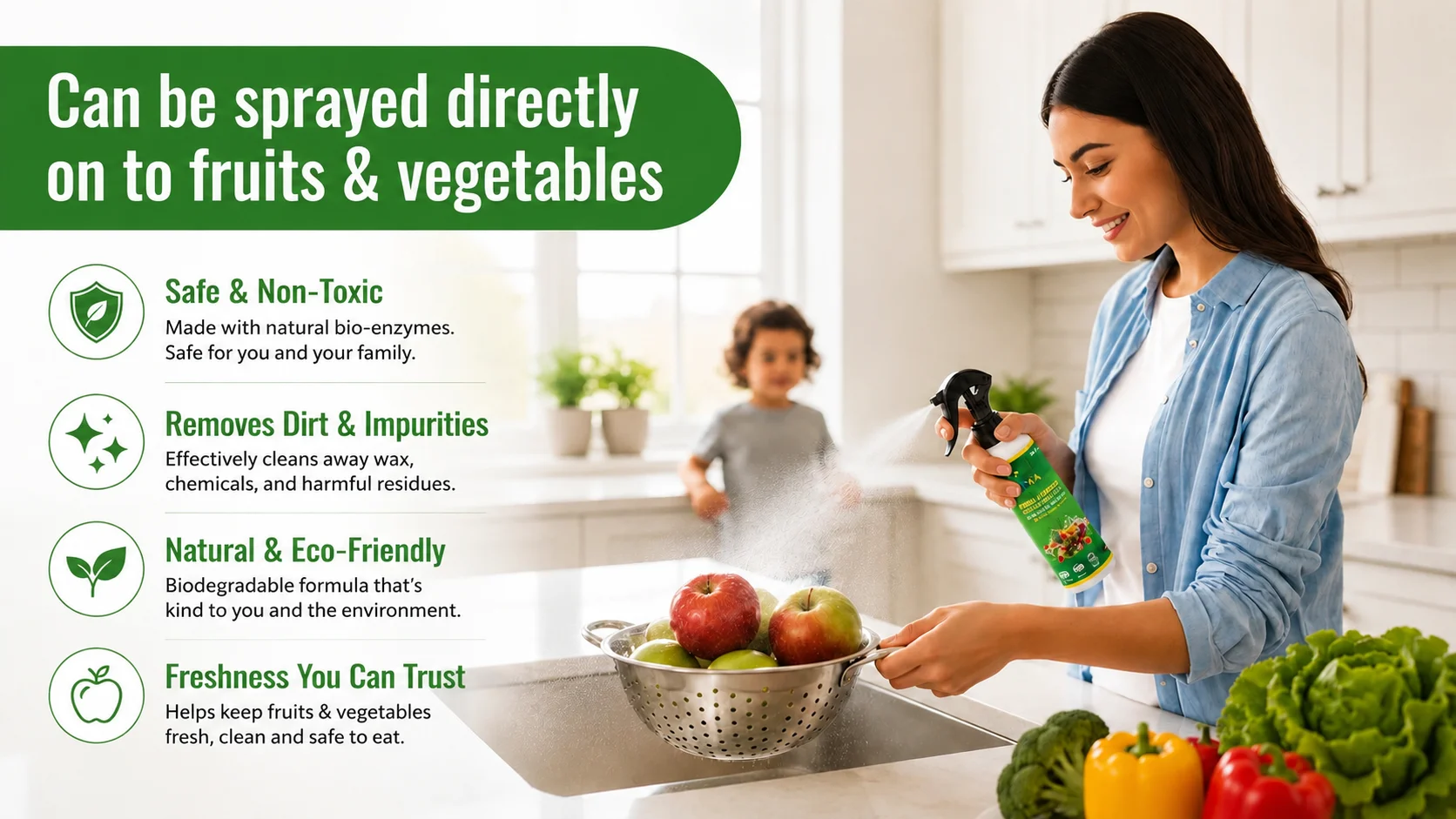 Natural & Herbal Vegetable and Fruit wash