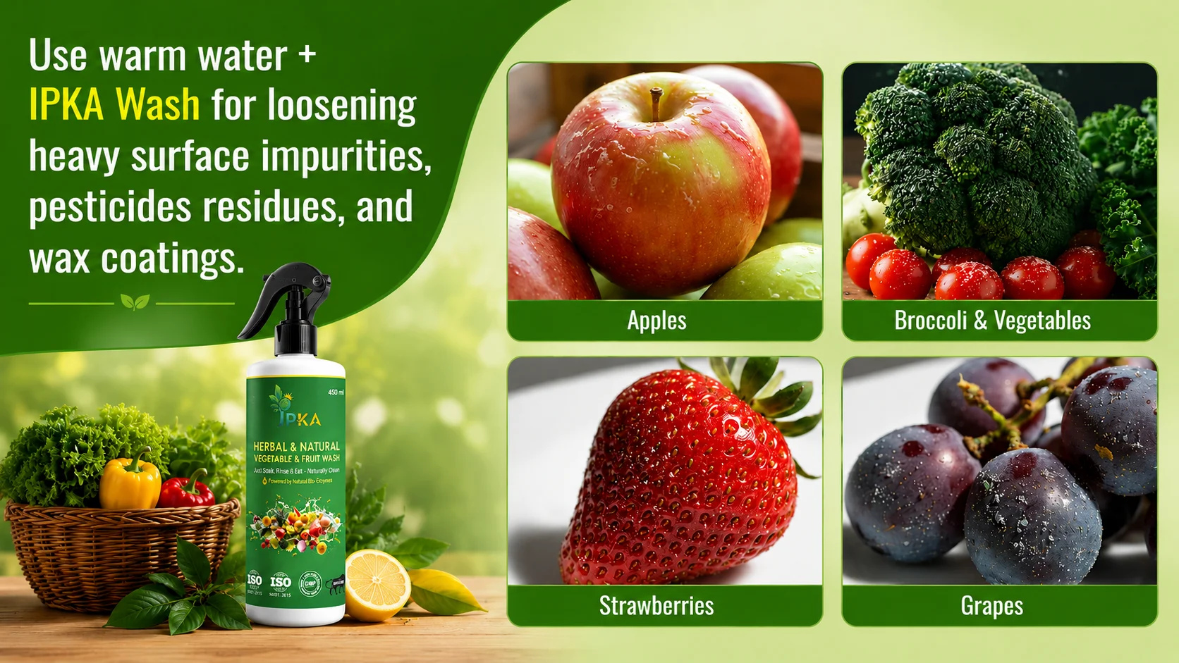 Natural & Herbal Vegetable and Fruit wash