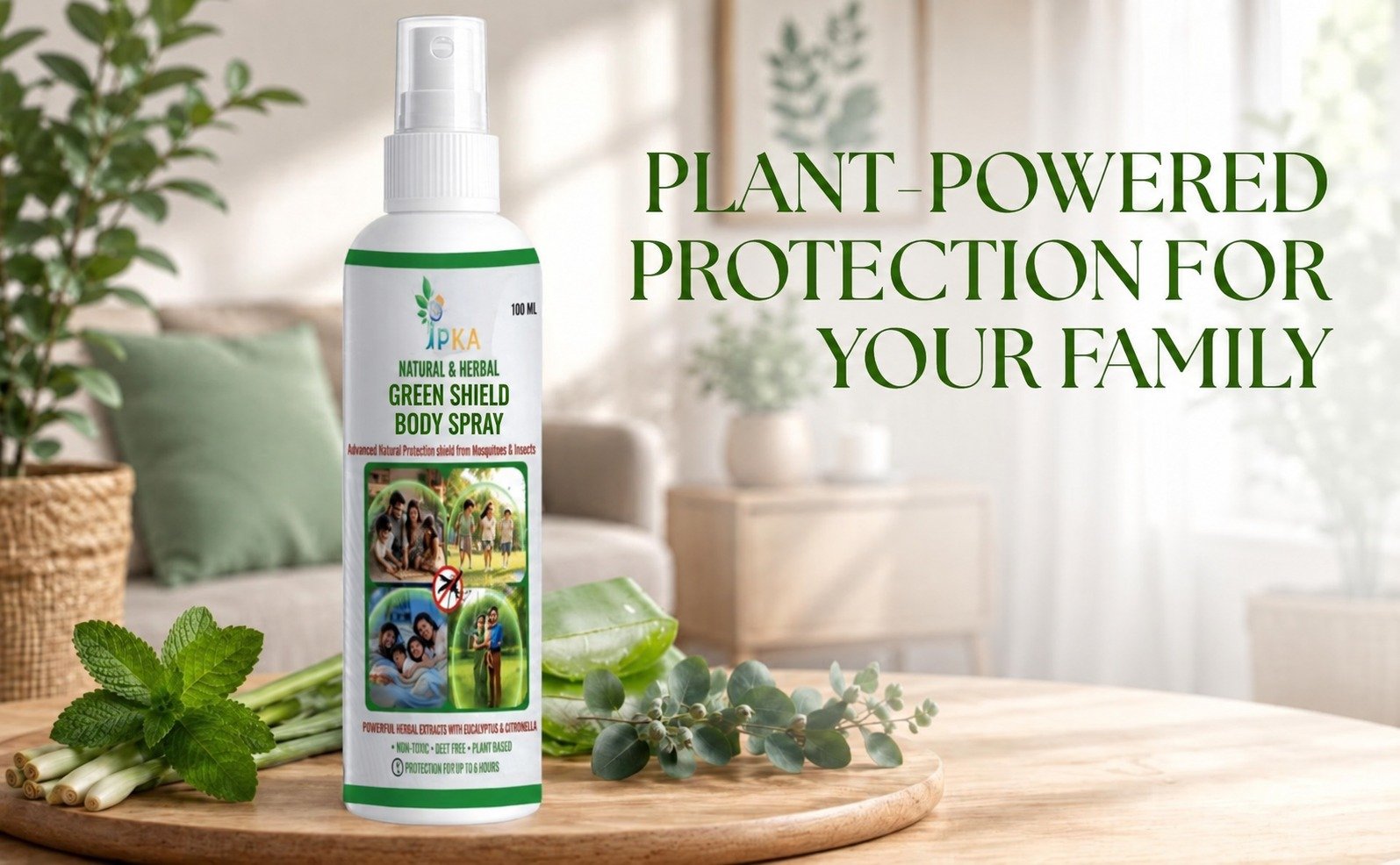 Natural & Herbal Green Shield Body Spray