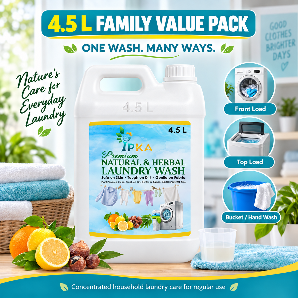 NATURAL & HERBAL LAUNDRY WASH(750 ML)