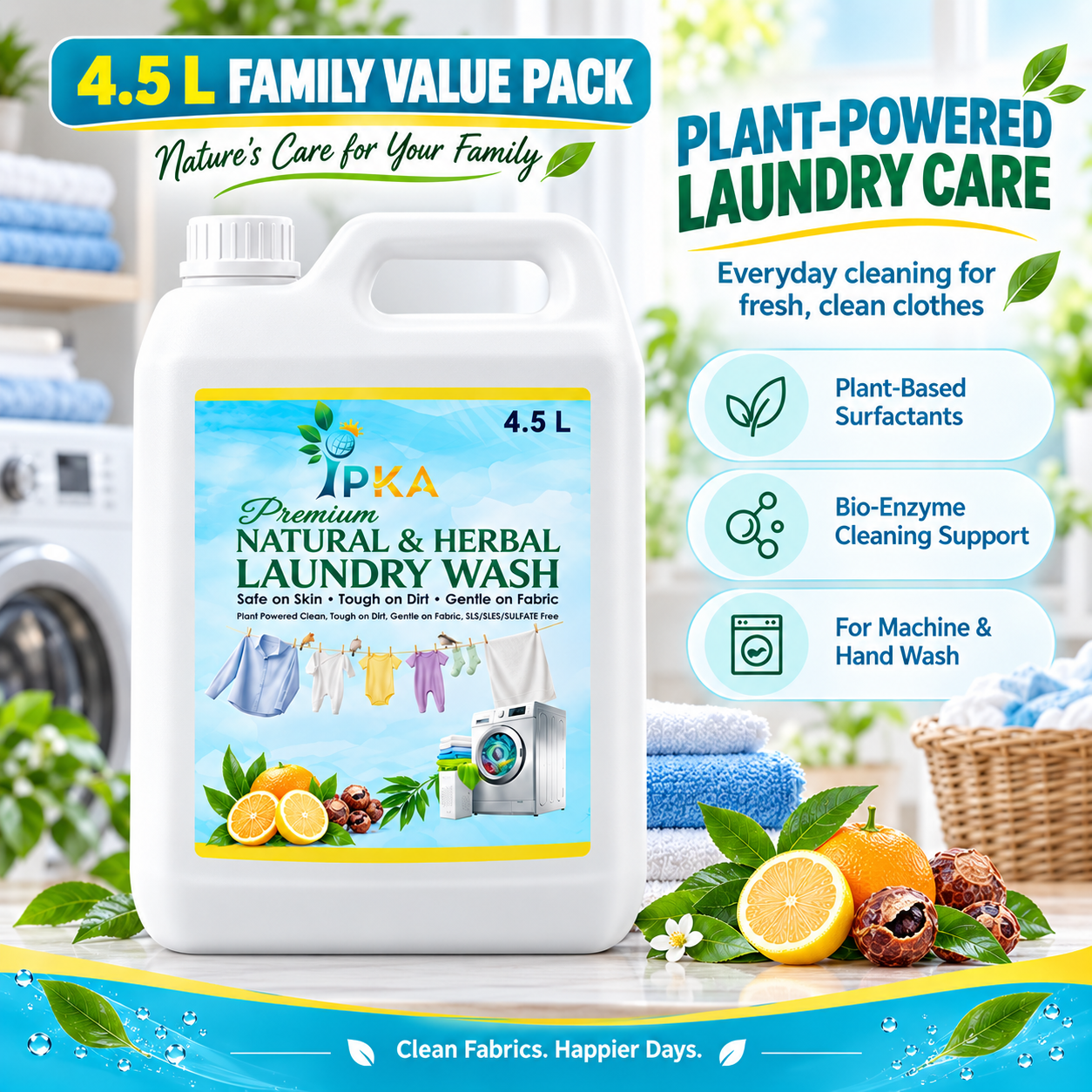 NATURAL & HERBAL LAUNDRY WASH(750 ML)