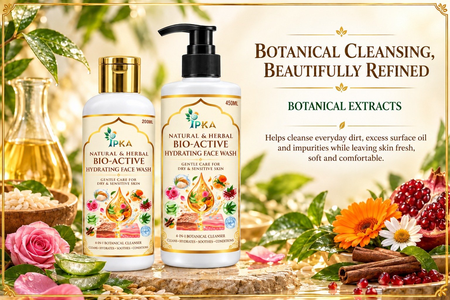 Natural & Herbal Bio-Active Hydrating Face Wash