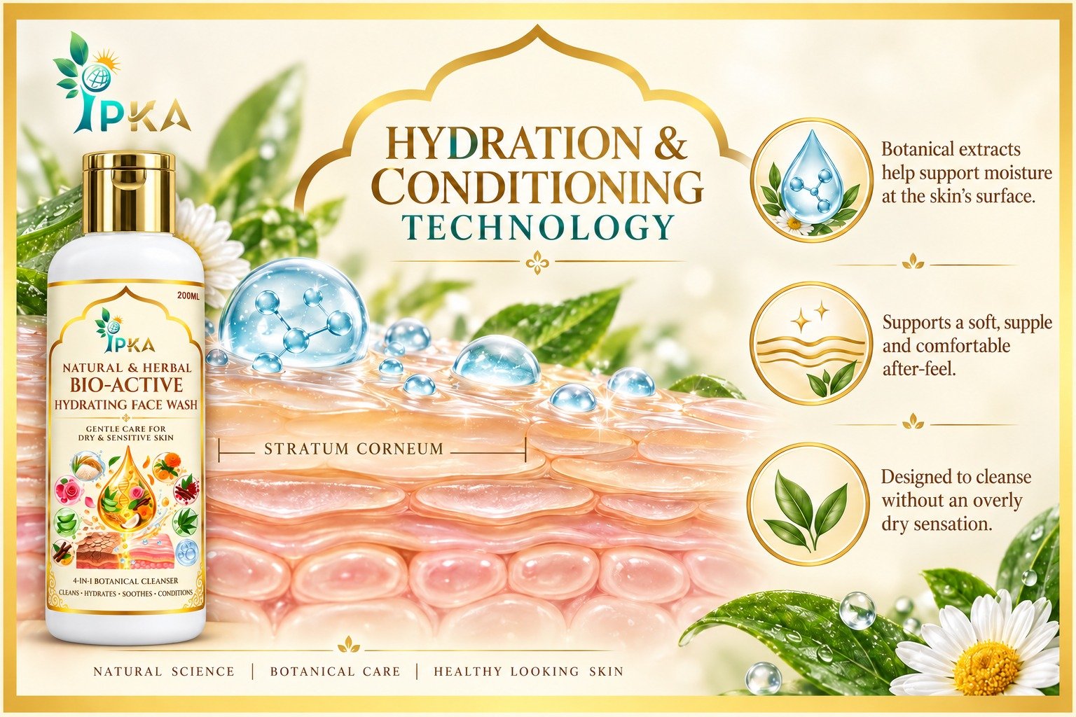 Natural & Herbal Bio-Active Hydrating Face Wash