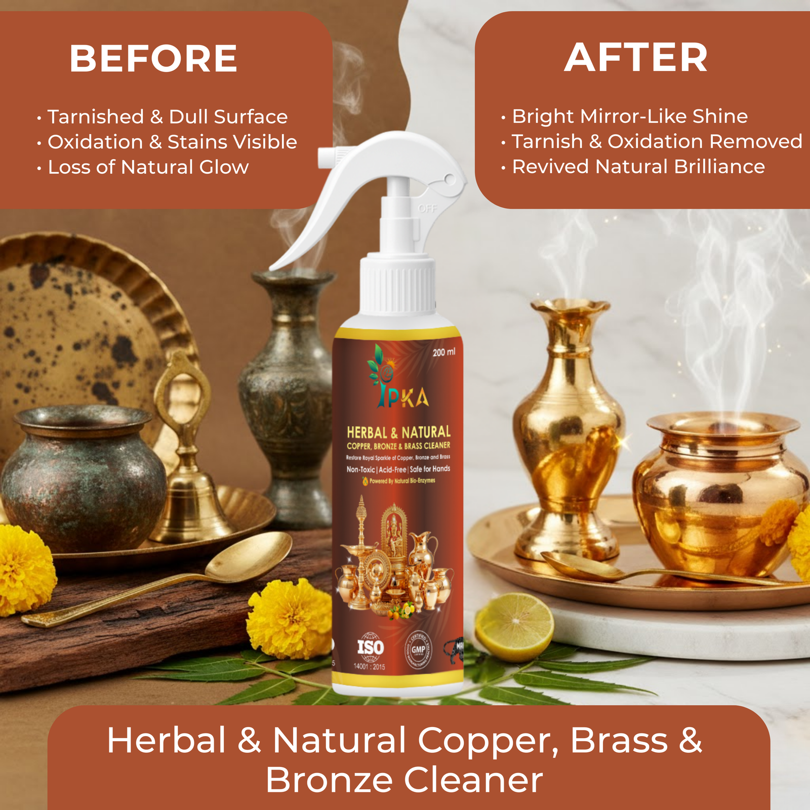 NATURAL AND HERBAL COPPER & BRASS CLEANER